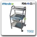 T002 Stainless steel medical equipment trolley HOSPITAL T002