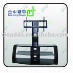 Tempered glass tv stand with swivel bracket XD3212