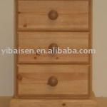 three drawer nightstand/ bedside table/chest wooden furniture solid wood home furniture bedroom furniture YBS-PN0803