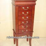 Traditional solid wood veneer jewelry armoire in Cherry finish RS-CJ1433