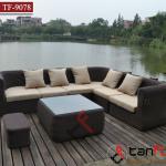 turkish style black color outdoor furniture rattan sofa TF-9078