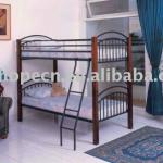 Twin wood with metal bunk beds NHBW4059