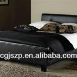 two buttons Faux Leather Bed black bed Leather34