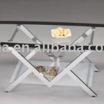 two-clolour glass modern coffee table 0102C