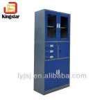 Two-tone Glass Door Modern Steel Hospital Cabinet JSJ-TS001