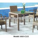 UGO furniture italian luxury furniture wicker table with 4 chairs set UGO-C115 UGO-C115