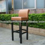 Upholstery villa faux Leather wooden bar stool BS-B-1388