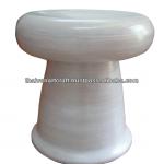 Vietnam Handmade Product White Round Bamboo Chair TV-BBS02(WH)