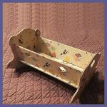 Vintage 20s 30s Cardboard Paper Doll Cradle Bed Furniture FOR DKPF2013815 DKPF2013815