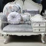 Vintage White Royal Chaise Lounge in French Style (BF11-1017b) BF11-1017b