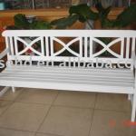 ( W-B-4065) white color wooden bench W-B-4065