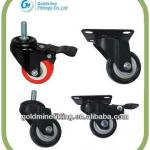 w40-63 63mm black heavy duty pu caster W40-63