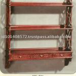 Wall Rack 3 Drawer Carved Mahogany Indoor Furniture. HK - 721