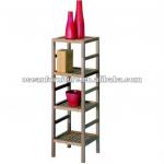 walnut wood grid shelf KHJ-4