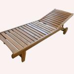 WCD009 Wooden Sun Lounger, Acacia, Oiled finishing. WCD009