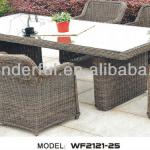 WF2121-25 6 seater outdoor rattan furniture with chairs and tables WF2121-25