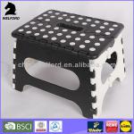 White and Black Plastic Folding Step Stool Chair WFF0511