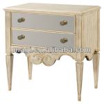 White antique wooden nightstands with 2 drawers FM13B391