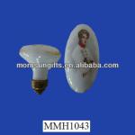 White ceramic customized handmade porcelain door knobs MMH1043