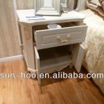 white Euro style MDF bedroom side table 11S-001