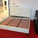 white PU leather bed frame PUB001