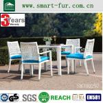 white stacking designer plastic chair SMT00297