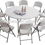 wholesale 5FT 6FT plastic round fold in half table outdoor folding table BSL-Y152