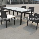 wholesale Dining furniture international- resin wicker rectangle dining table chair sets FO-T009