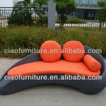 wicker outdoor furniture oval round beds FS013