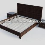 wicker rattan sleep room furniture bed 4306