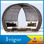 Wicker round rattan sofa design P-005 P-005