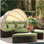 Wicker Sectional Daybed With Canopy KD-10175