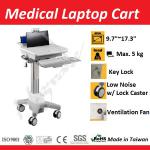 With fan laptop hospital mobile cart for Medical CNN01