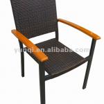 wood armrest garden wicker/rattan chair,YQR-065 YQR-065