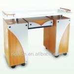 Wood finished Glass desktop Nail technician tables used nail salon equipment F-2722SW F-2722SW (TKN-12722SW)