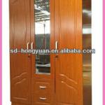 Wood Melamine Wardrobe with Mirror-HMY-037 HMY-037