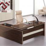 Wood Veneer UV finishing L Shape Wood Office Table MBST-024