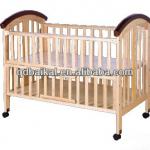 wooden baby bed with wheel MC677