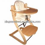 Wooden baby high chair XN-LINK-09