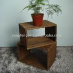 wooden display stand wooden shelf in old finishing RF101746