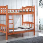 Wooden double bunk beds with ladder LJ-T605