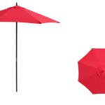 wooden garden umbrella 270-6-38