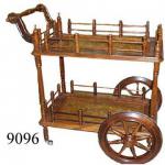 Wooden Handcrafted Service Trolley 9096