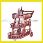 wooden hotel wine trolley DJ-572