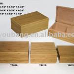 Wooden humidor with bamboo veneer in matte finish YB01A/B/C