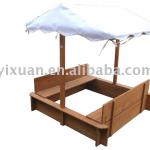 Wooden kids sandbox with canopy EN005