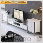 wooden lcd tv stand design stainless steel leg tv stands B205