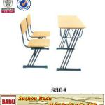 wooden student desk and chair/ middle school children table/ classroom school furniture 830#