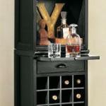 wooden wine cabinet, brown color SR20101