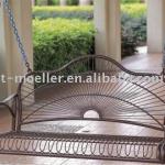 wrought sun ray iron porch swing LMPS-3224